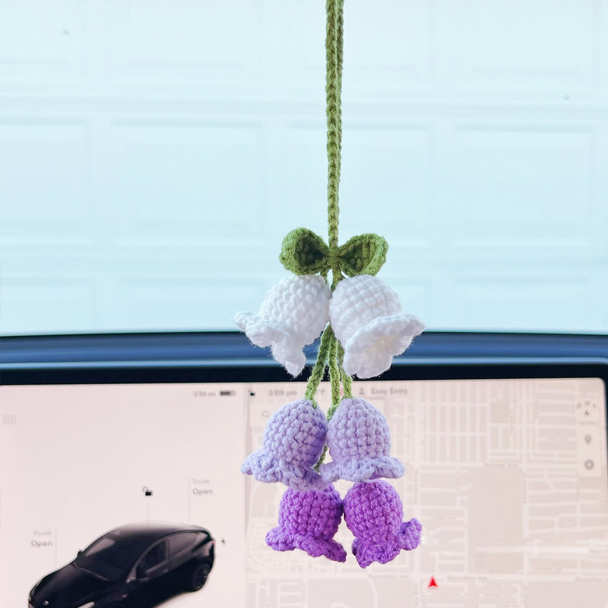 Crochet Lily Of The Valley Mirror Hanging Accessories