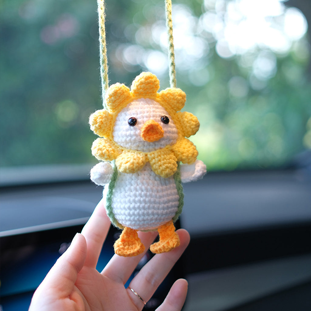 Crochet Hanging Duck Car Decor Mirror Hanging Accessories