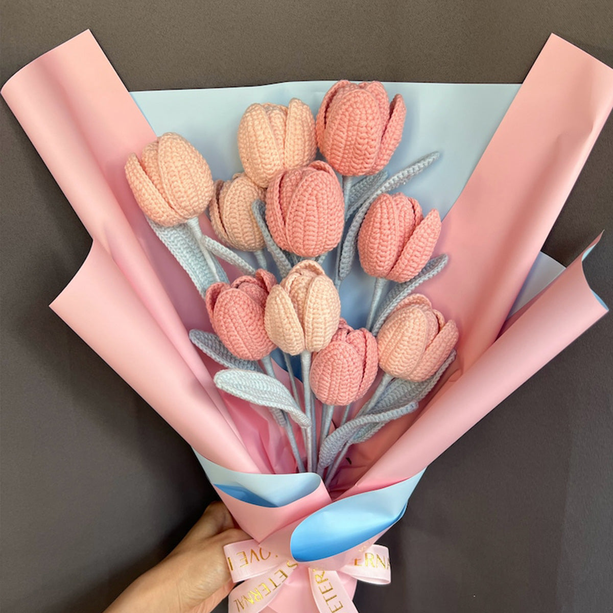 Crochet Tulip Flower Bouquet Gifts For Her