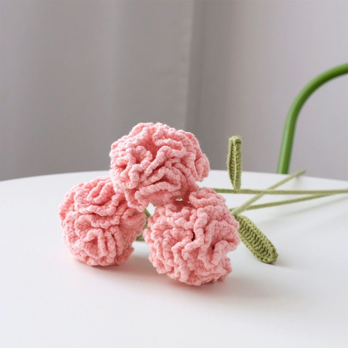 Crochet Carnation Flower Bouquet Mom's Day Gift