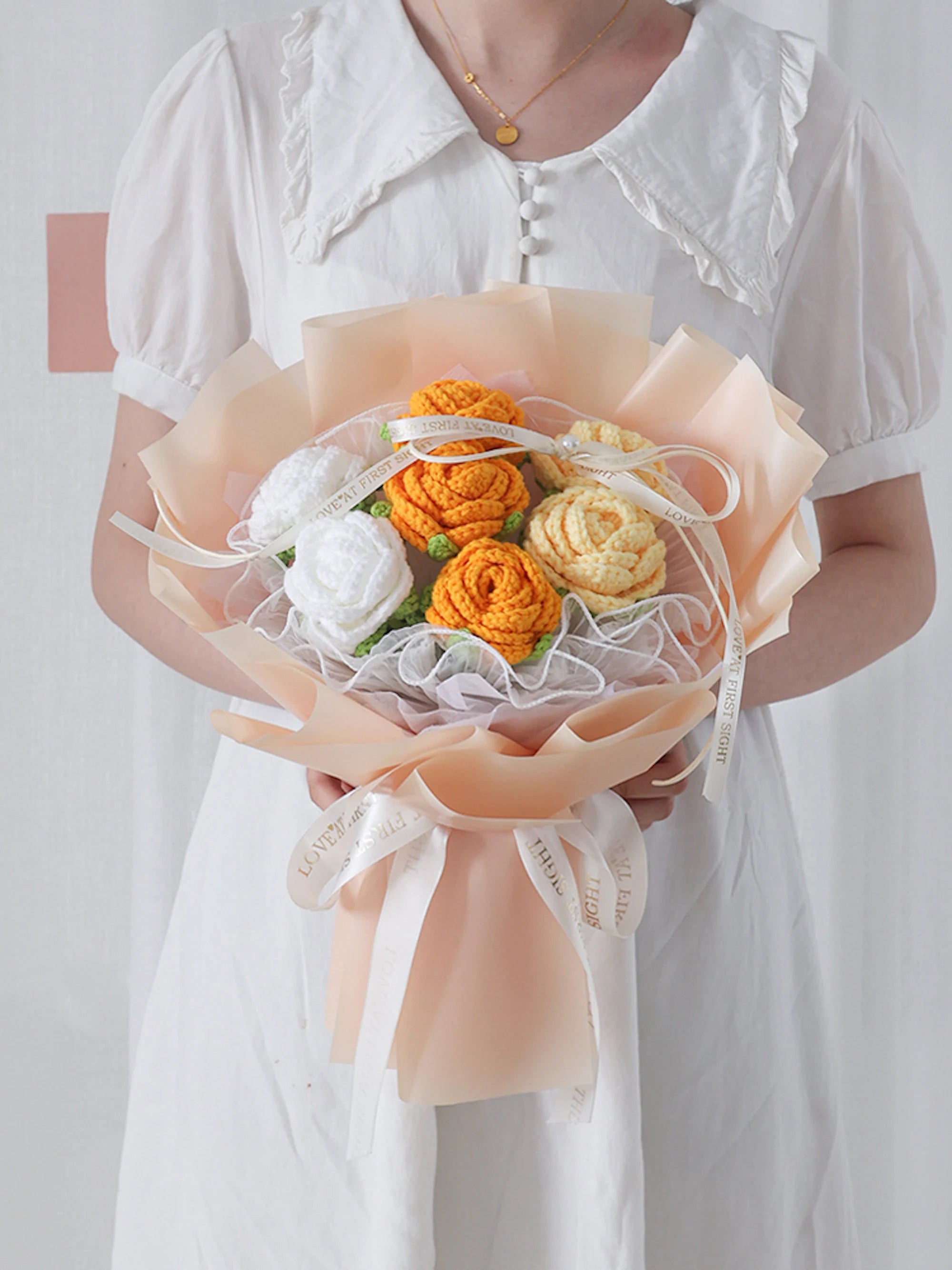 Roses Bouquet Crochet Flower Bouquet Mom Gift Bouquet