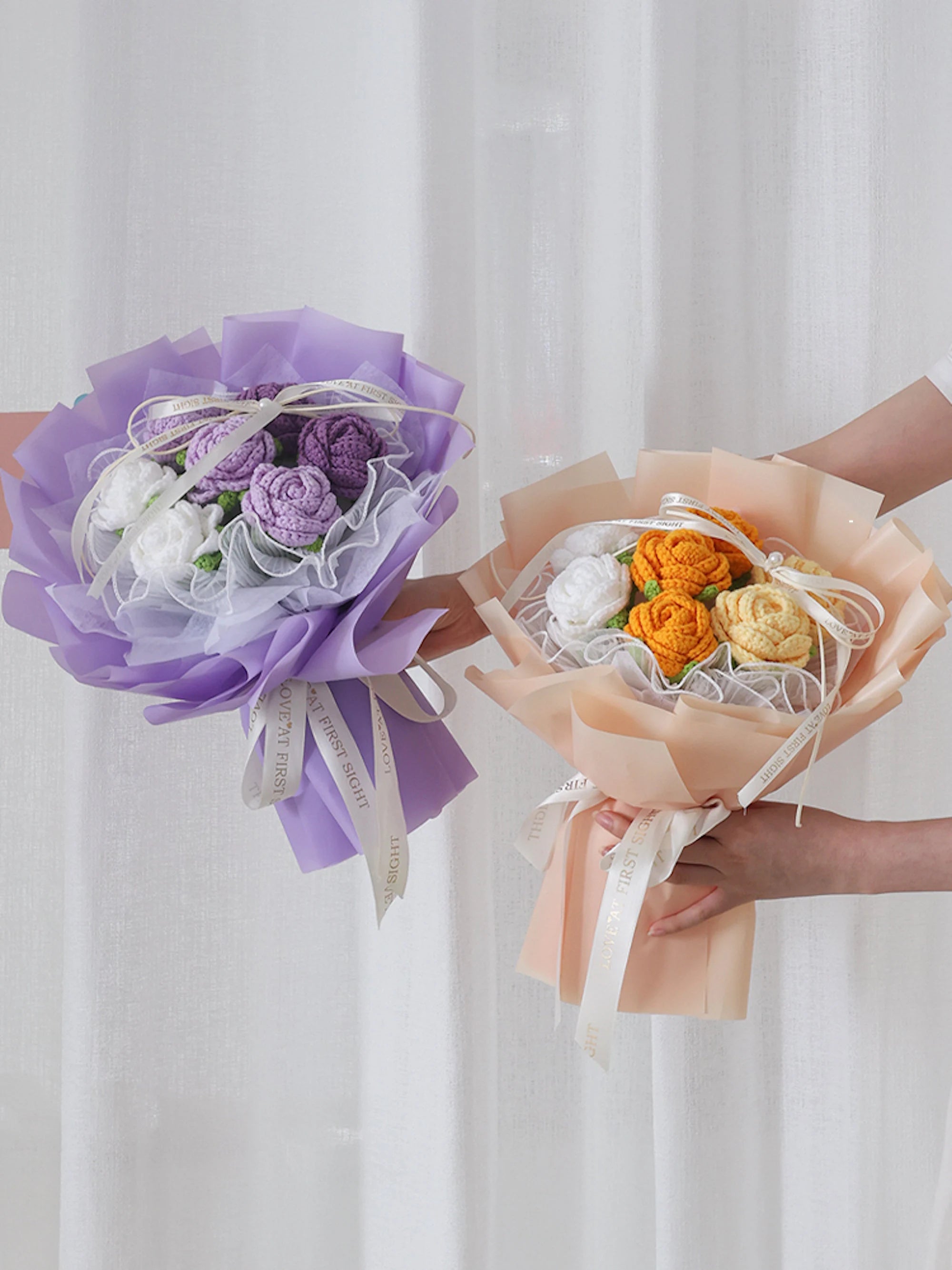 Roses Bouquet Crochet Flower Bouquet Mom Gift Bouquet