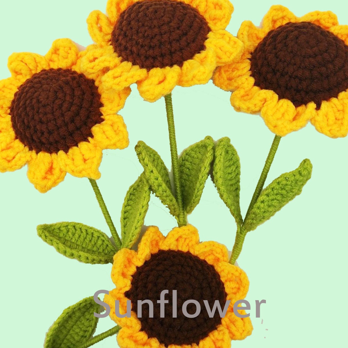 Handmade Crochet Sunflowers