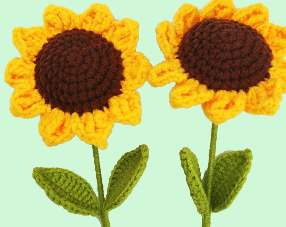 Handmade Crochet Sunflowers