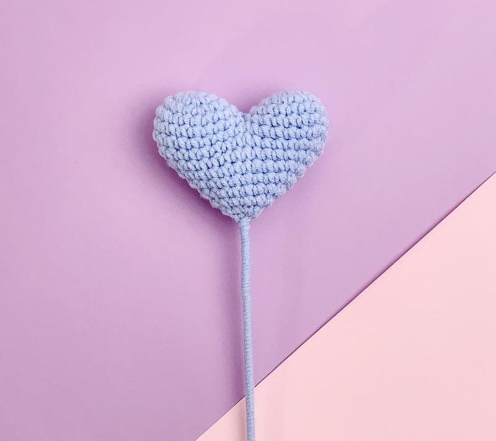 Handmade Crochet Hearts Flower
