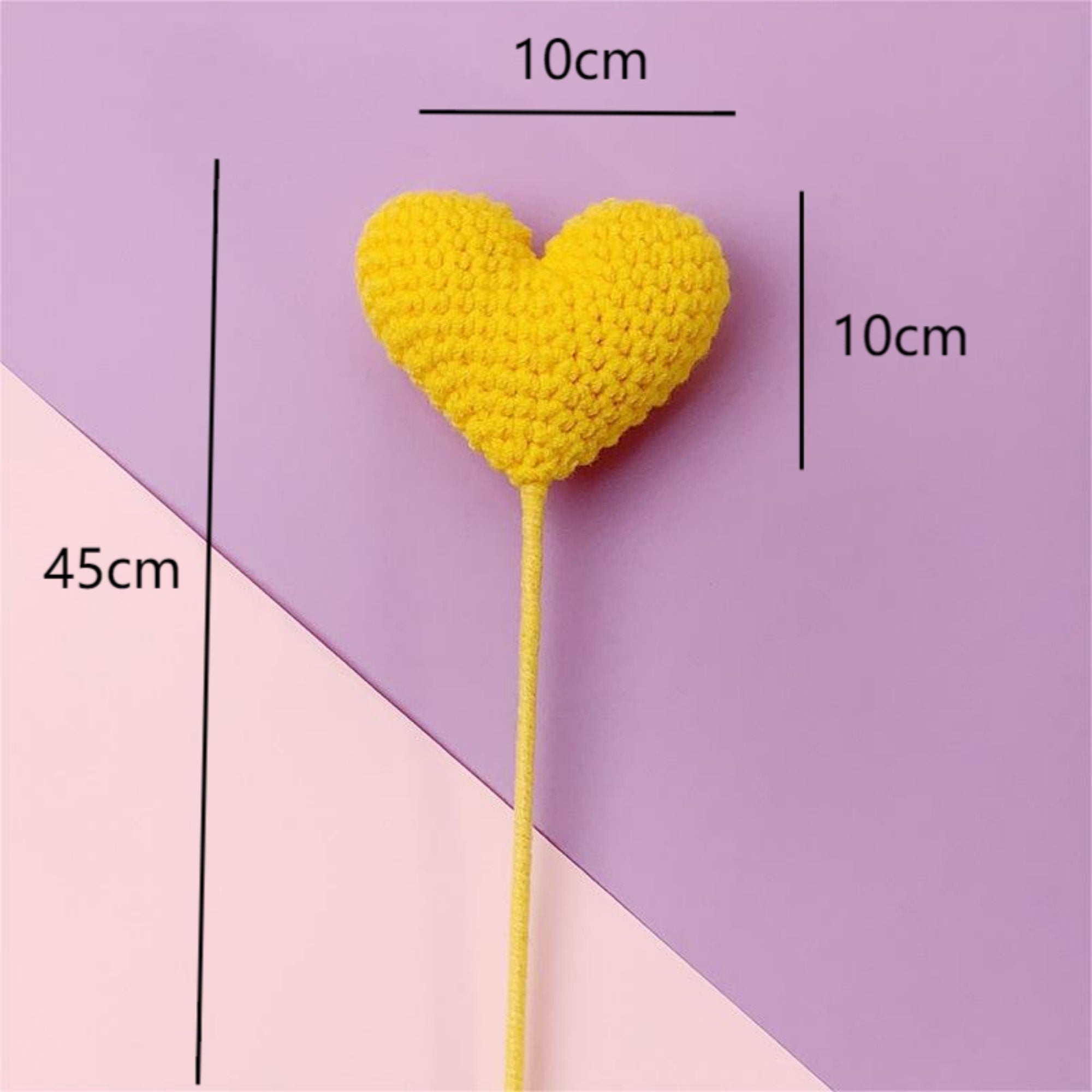 Handmade Crochet Hearts Flower