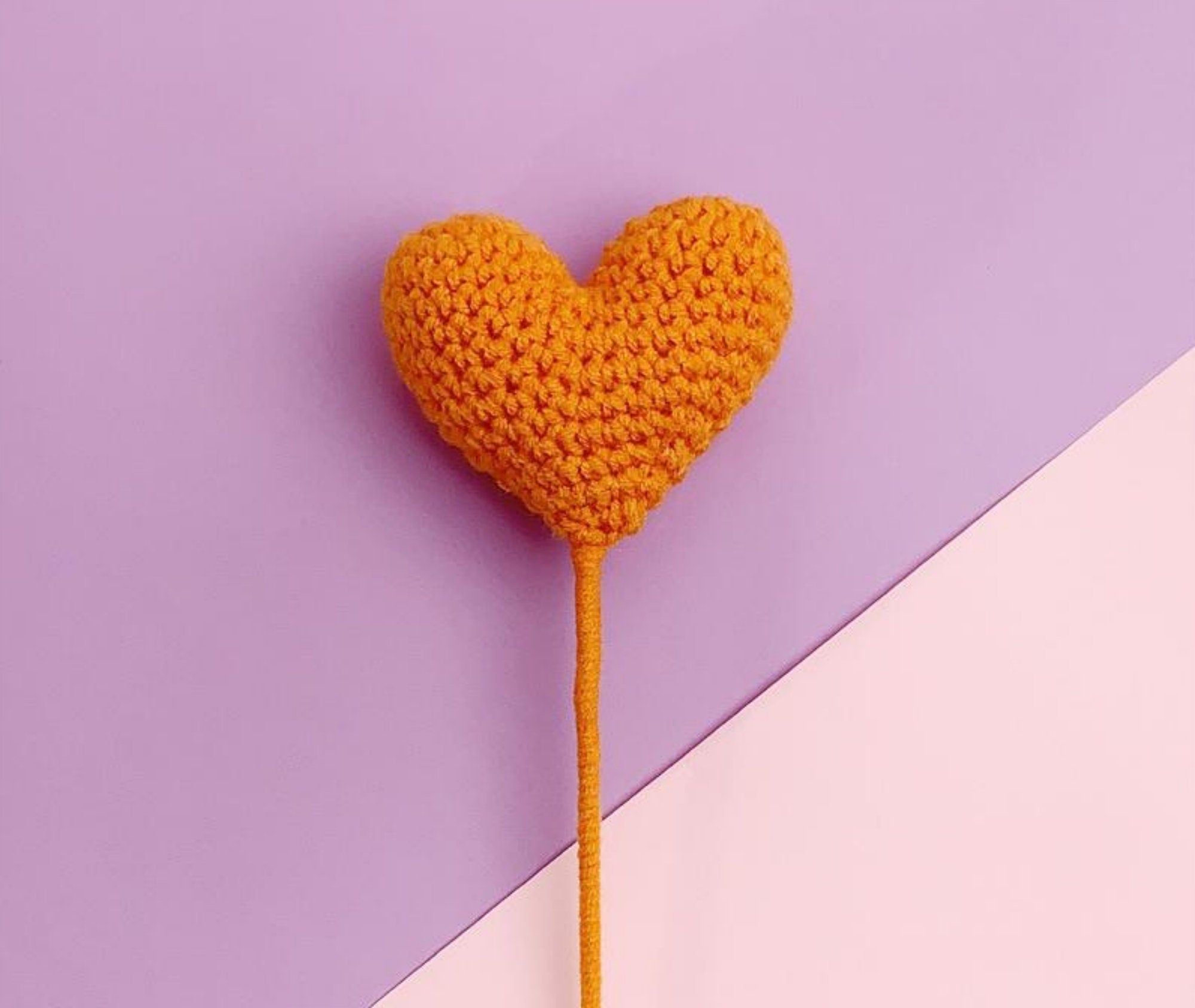 Handmade Crochet Hearts Flower