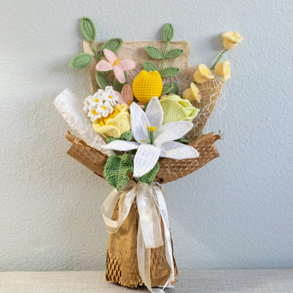 Crochet Flower Bouquet Carnation Bouquet