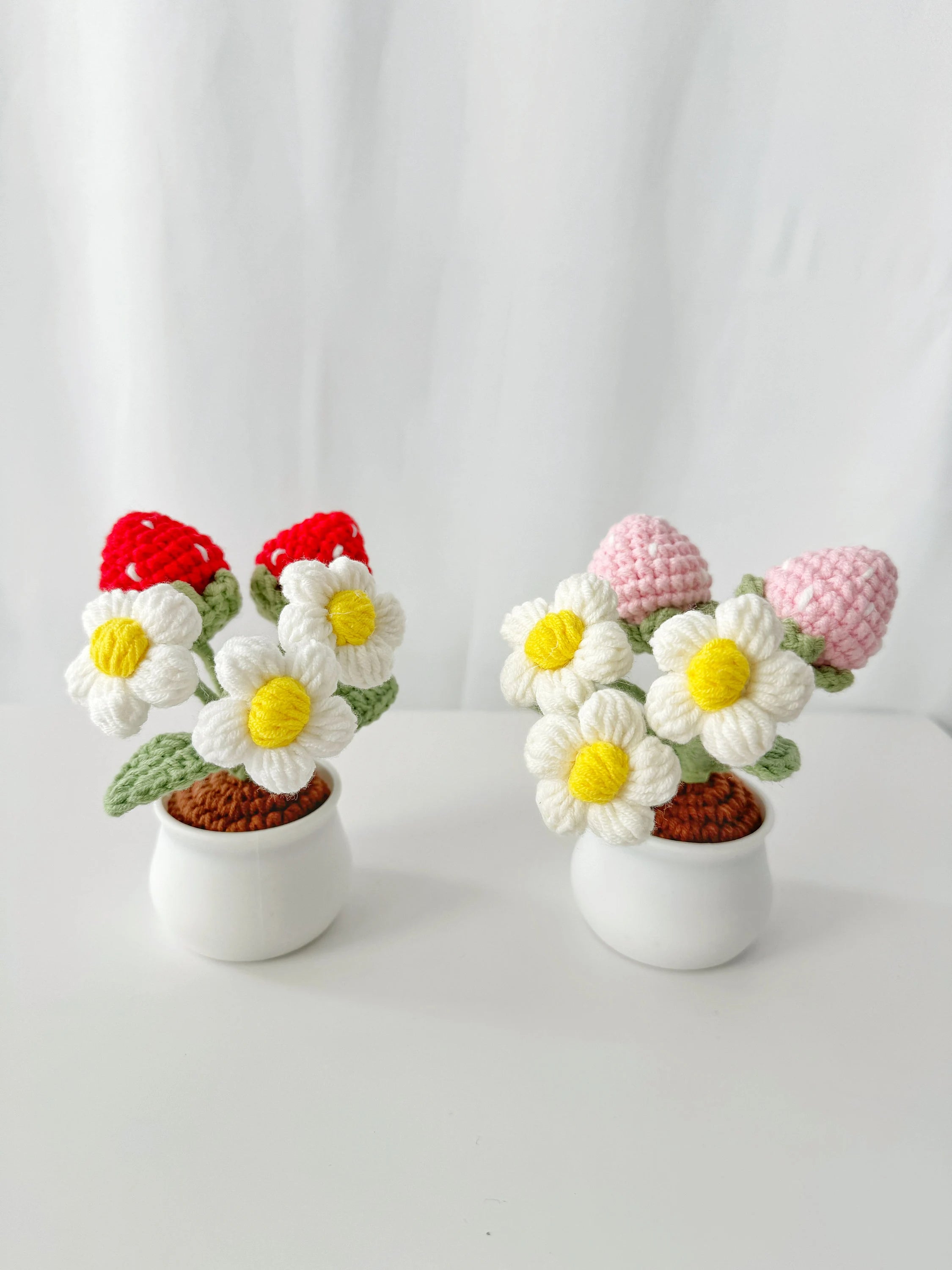 Crochet Strawberry Plant Home Decor Fruit Plant Gifts For Her
