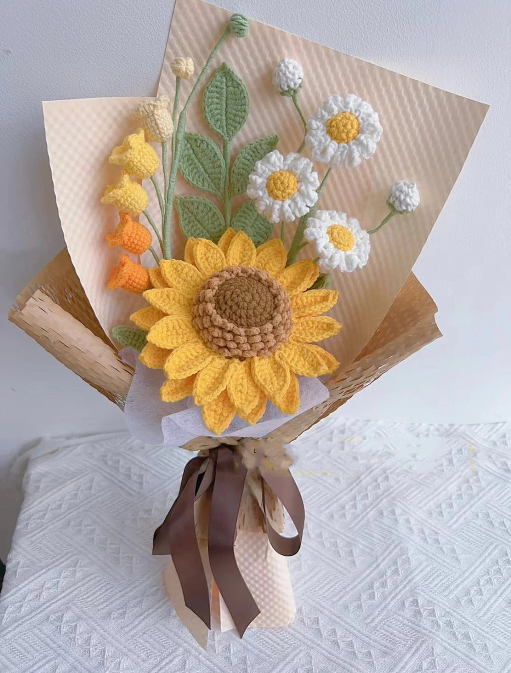 Flower Bouquet Crochet Flowers Mom Gift Bouquet