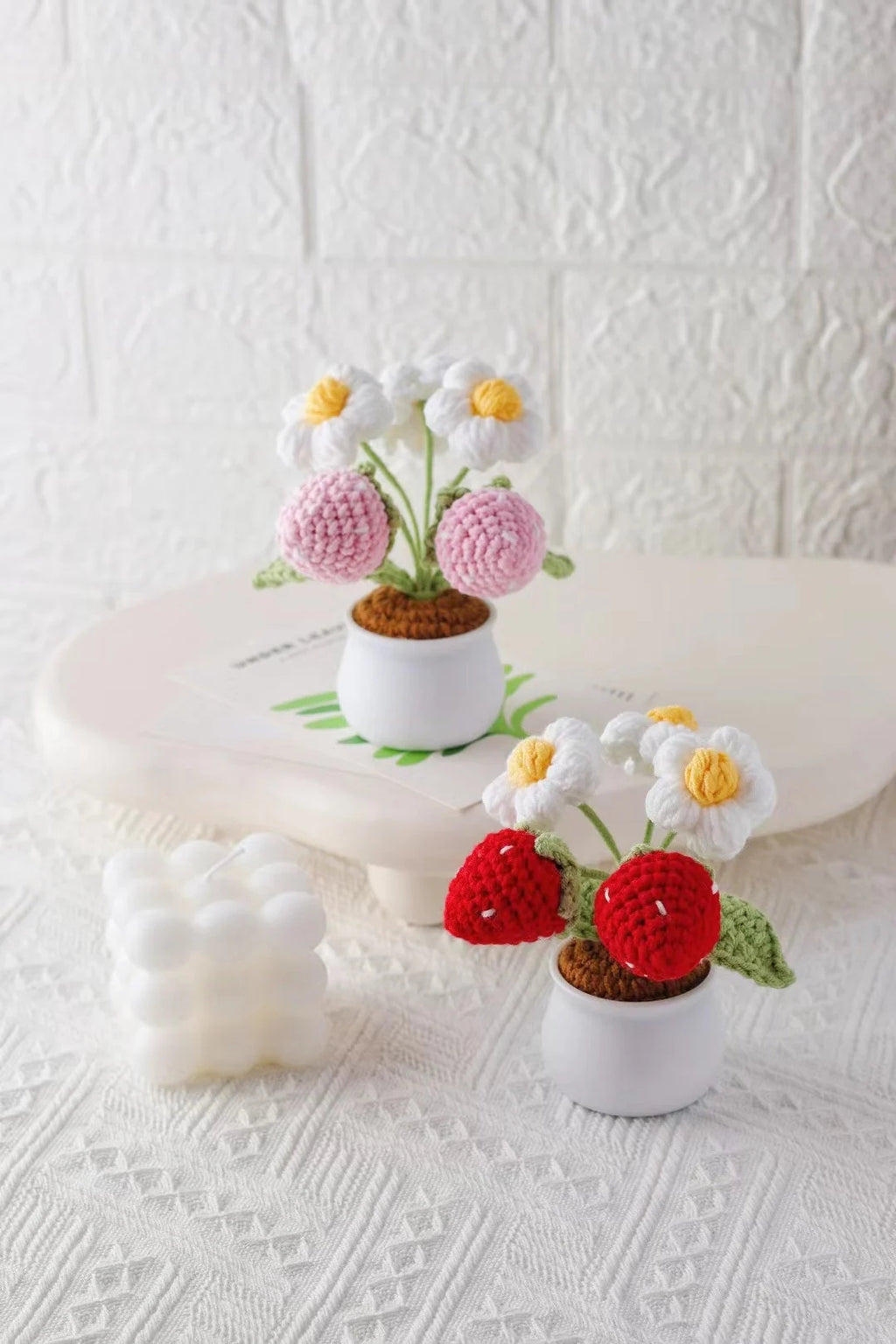 Crochet Strawberry Plant Home Decor Fruit Plant Gifts For Her