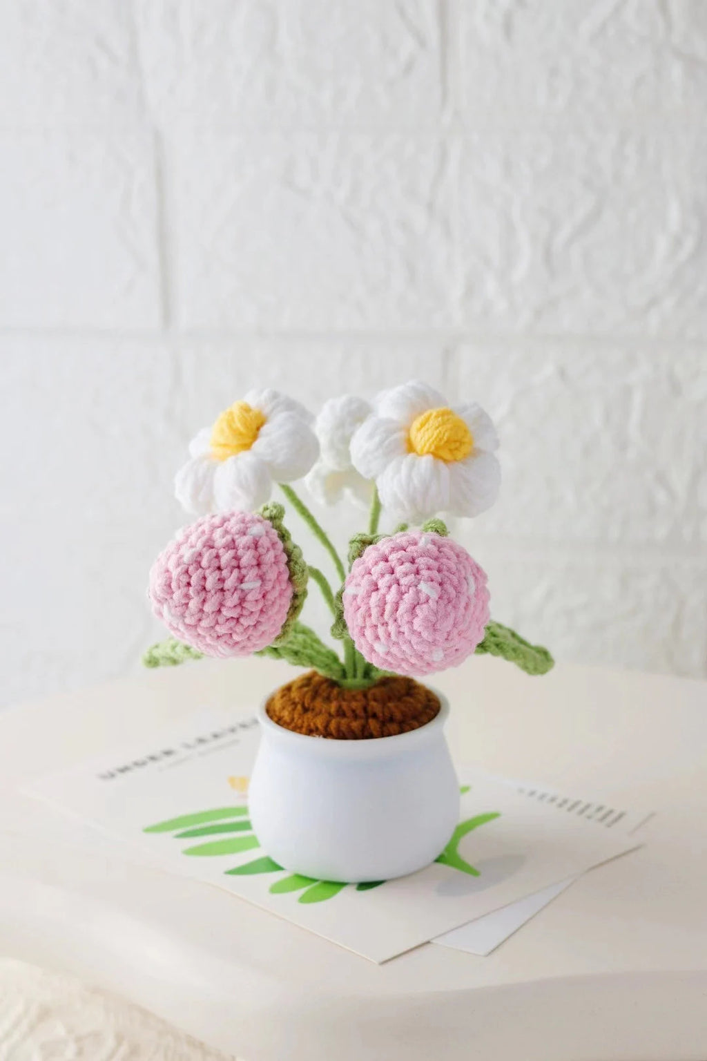 Crochet Strawberry Plant Home Decor Fruit Plant Gifts For Her