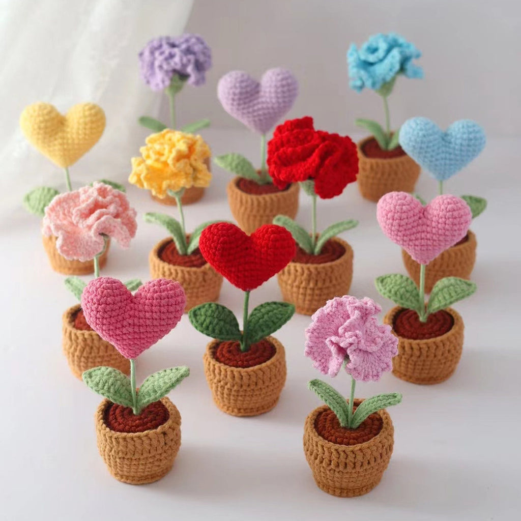 Crochet Flower Plant Home Decor Gifts For Her