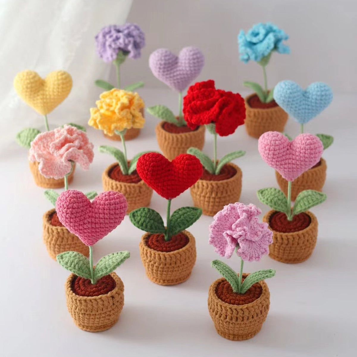 Crochet Flower Plant Home Decor Gifts For Her