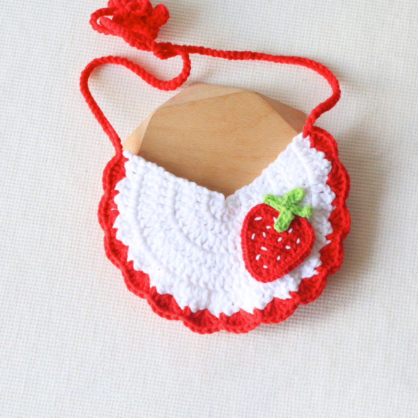 Strawberry Pet Collar Cat Bib