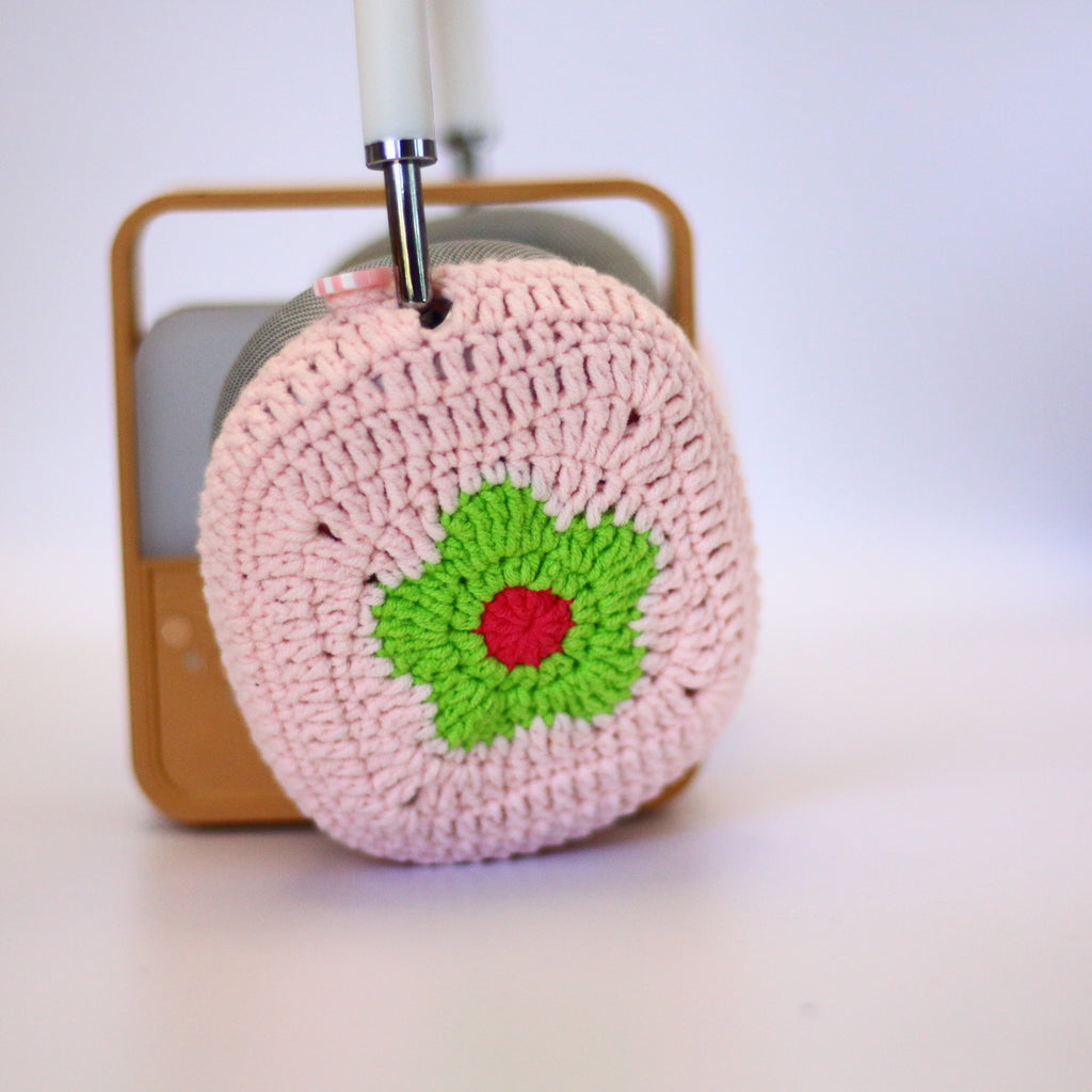 Pink Green Flower AirPods Max Cases Sony XM1000 Cases