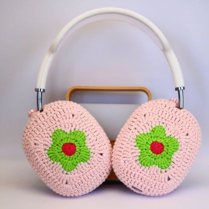 Pink Green Flower AirPods Max Cases Sony XM1000 Cases