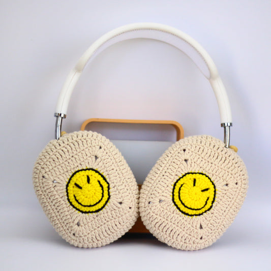 Yellow Smiling Face AirPods Max Cases Sony XM1000 Cases