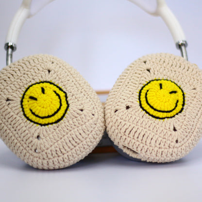 Yellow Smiling Face AirPods Max Cases Sony XM1000 Cases