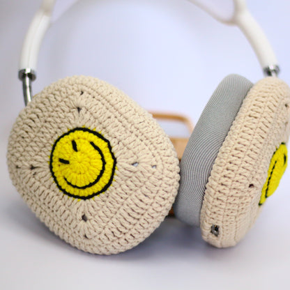 Yellow Smiling Face AirPods Max Cases Sony XM1000 Cases