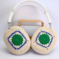 Green Granny Square AirPods Max Cases