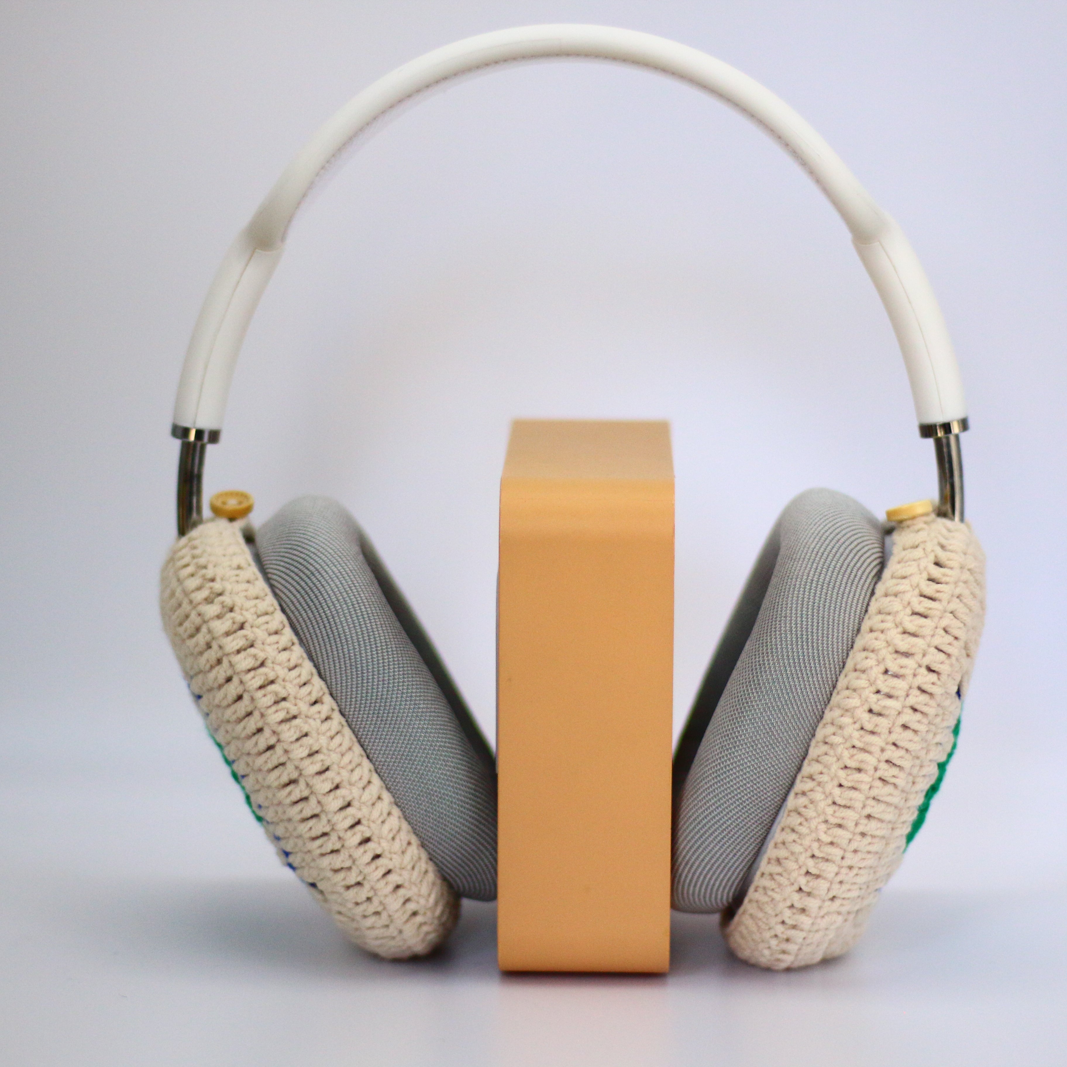 Green Granny Square AirPods Max Cases