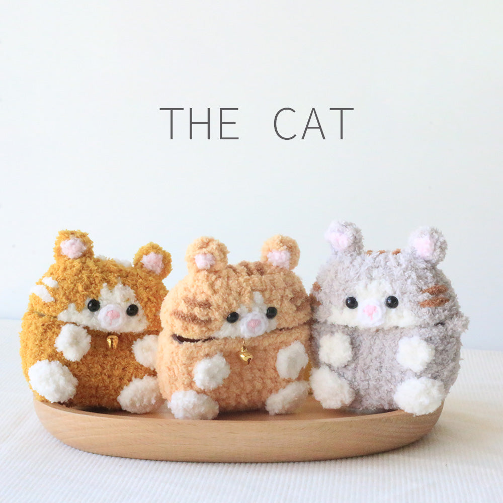 Cute Cat Families Crochet AirPods Case