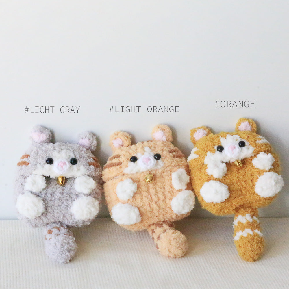 Cute Cat Families Crochet AirPods Case