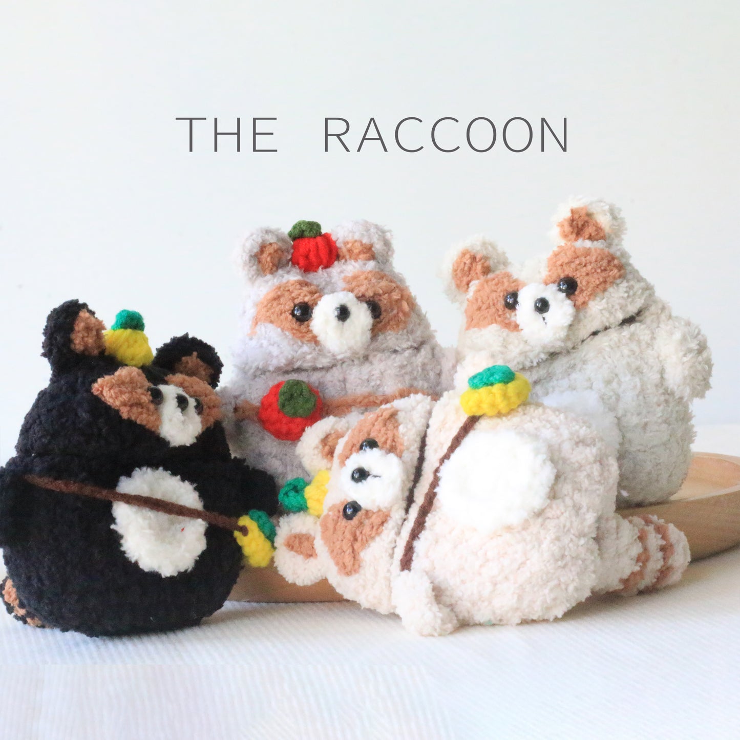 The Raccoon Family Crochet AirPods Cases