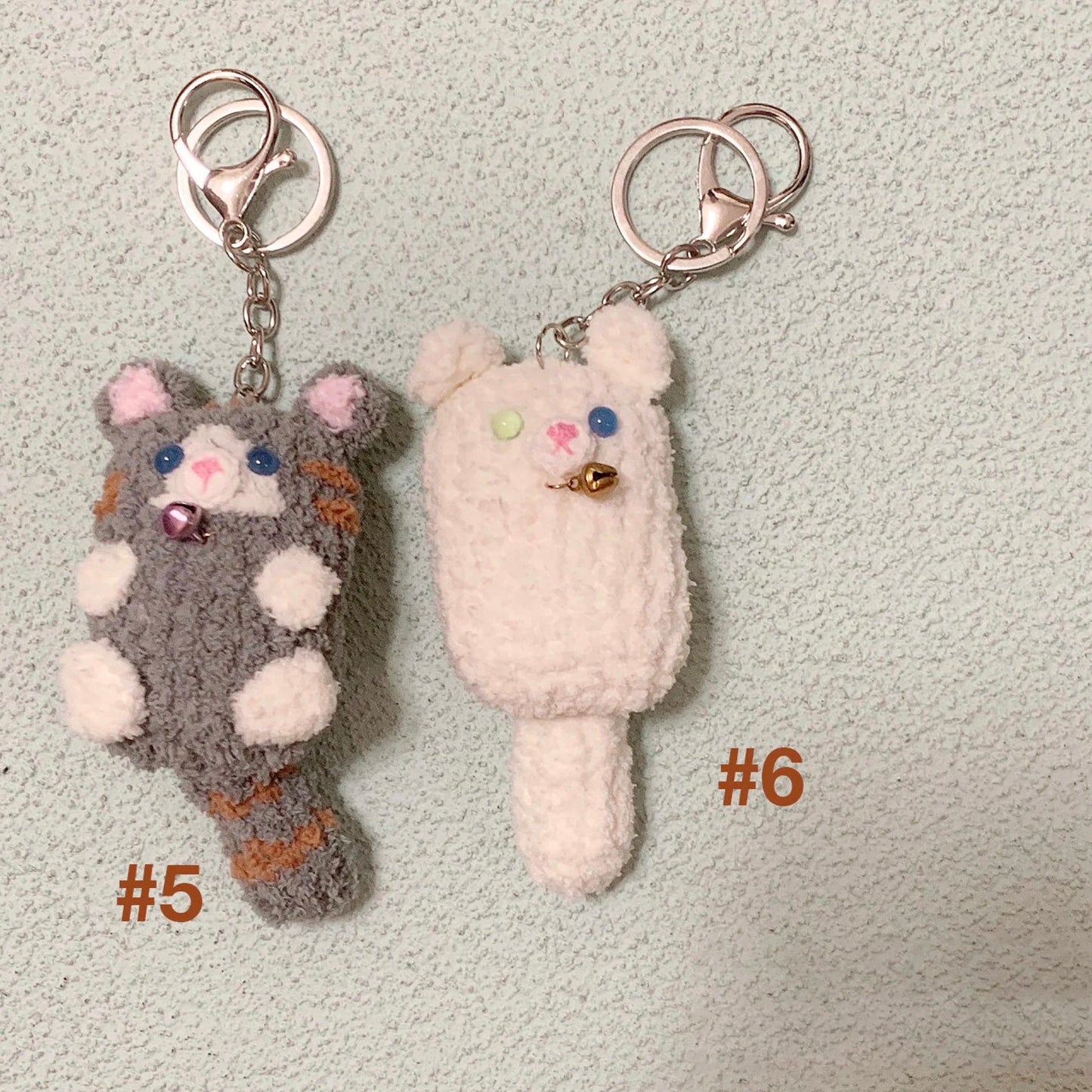 Cute Cat Keychain Handmade KeyRing