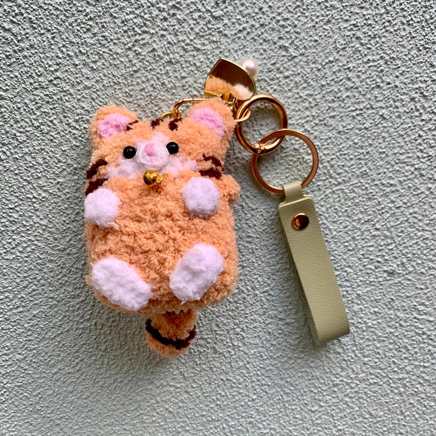 Cute Cat Keychain Handmade KeyRing