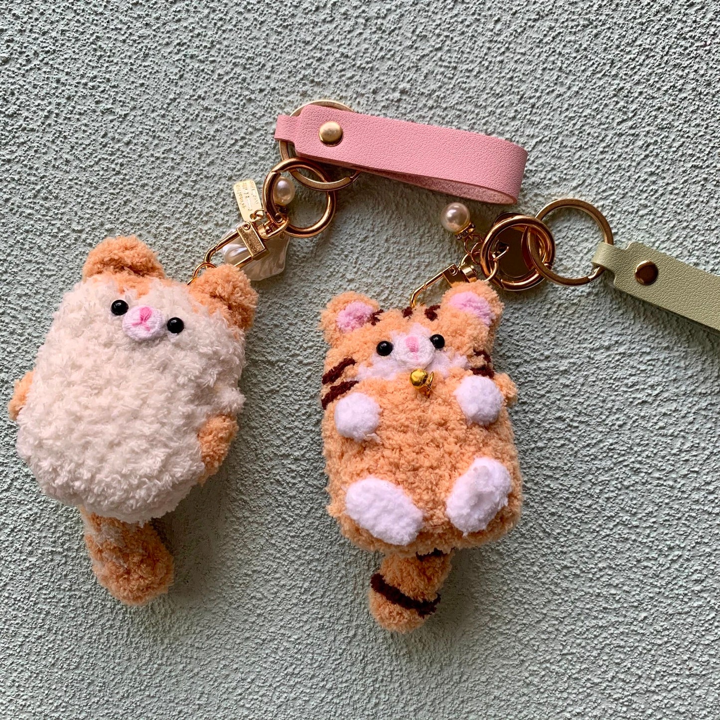 Cute Cat Keychain Handmade KeyRing