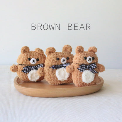 Brown Bear With Bow AirPods Case