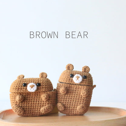 Just Brown Bear AirPods Case