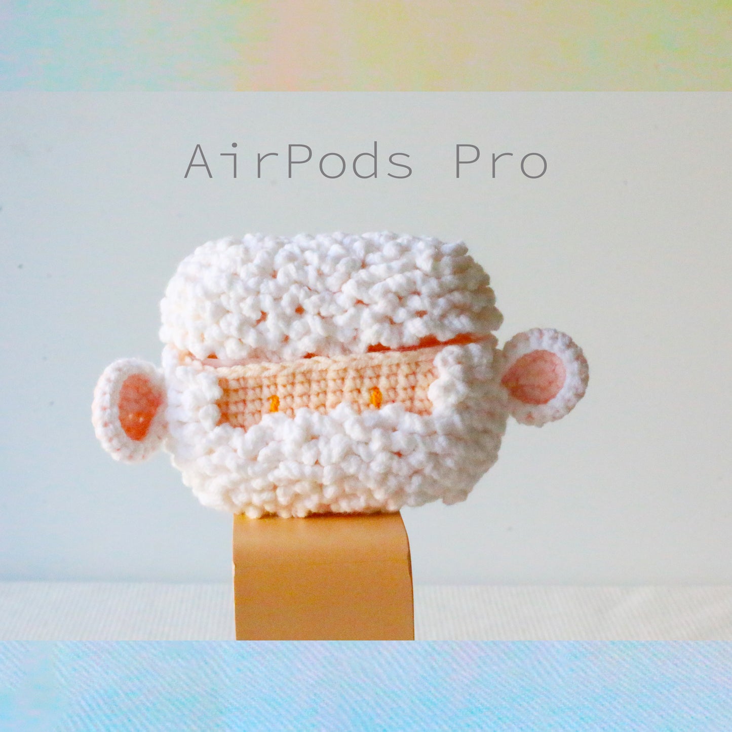 Crochet Curly Sheep Airpod Case