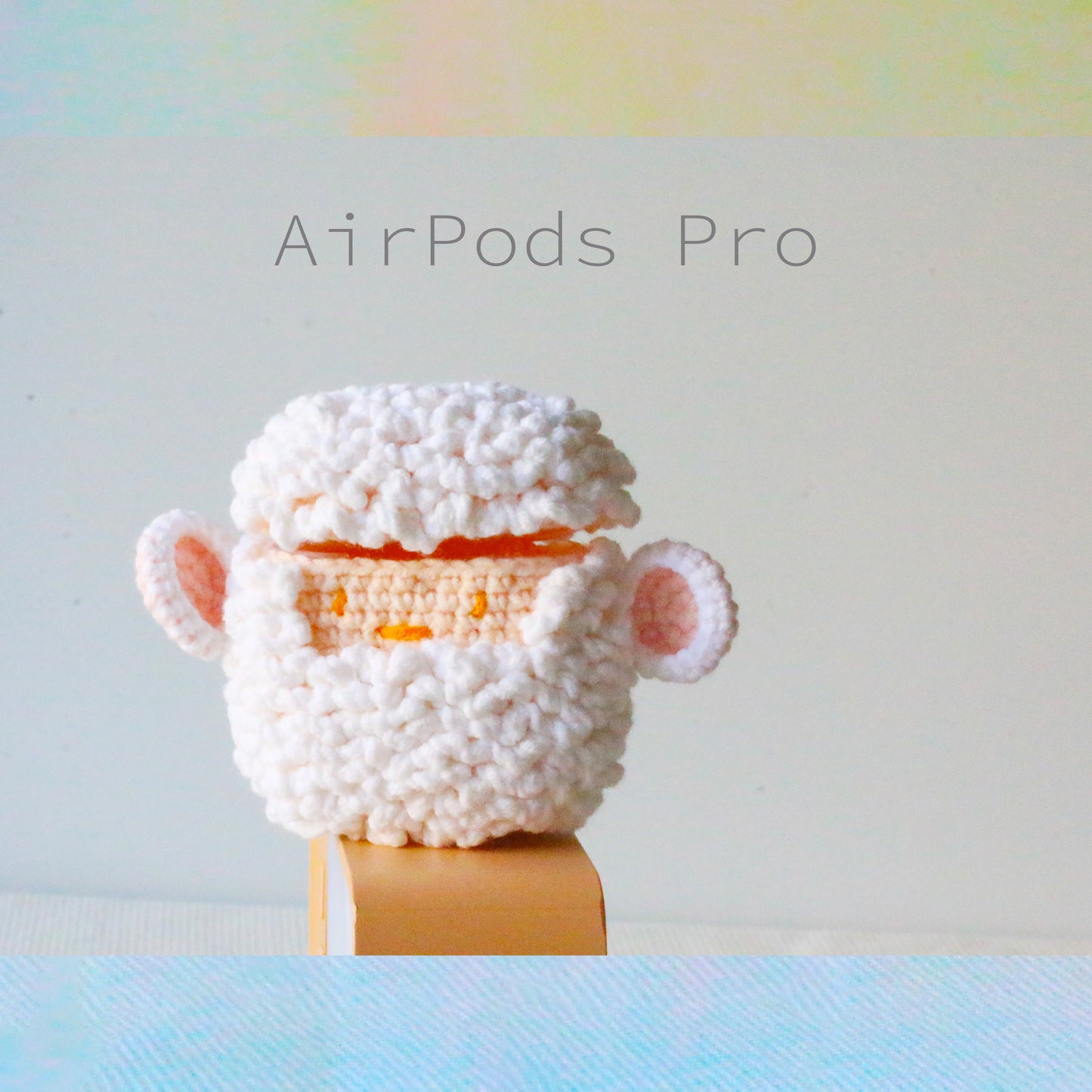 Crochet Curly Sheep Airpod Case