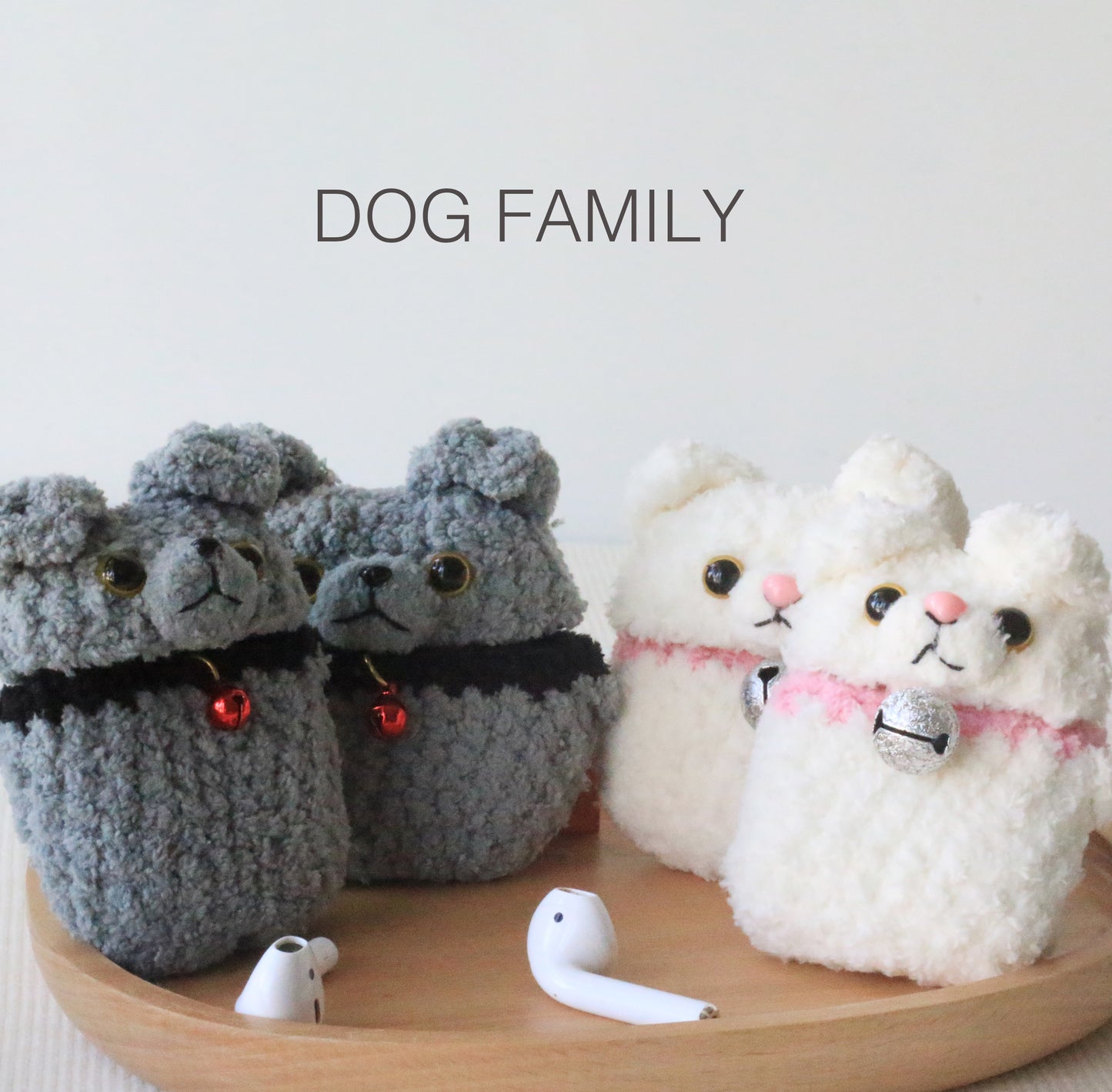 Crochet -Fluffy Cat Airpod Case