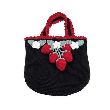 Crochet Strawberry Bags Fruit Bag, Flower Bags, Romantic Strawberry Garden