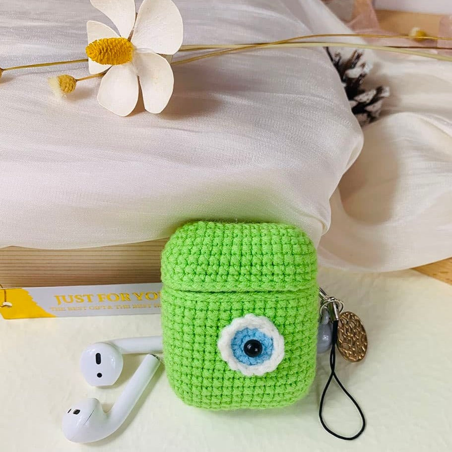 One-eyed Monster Crochet AirPods Case