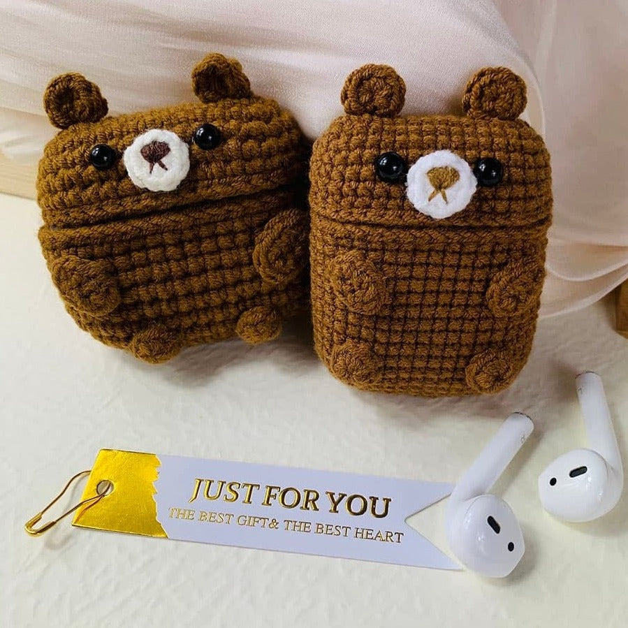 Just Brown Bear AirPods Case