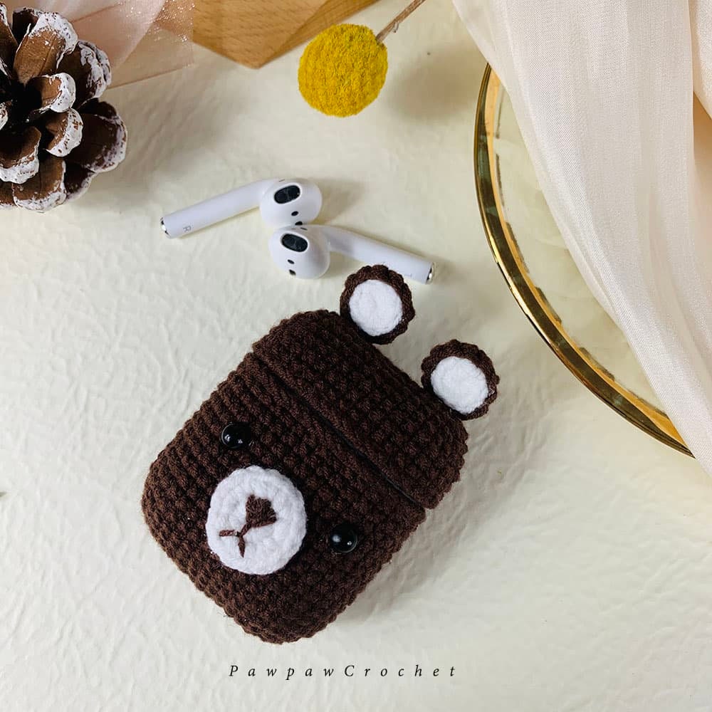 Funny Brown Bear AirPods Case