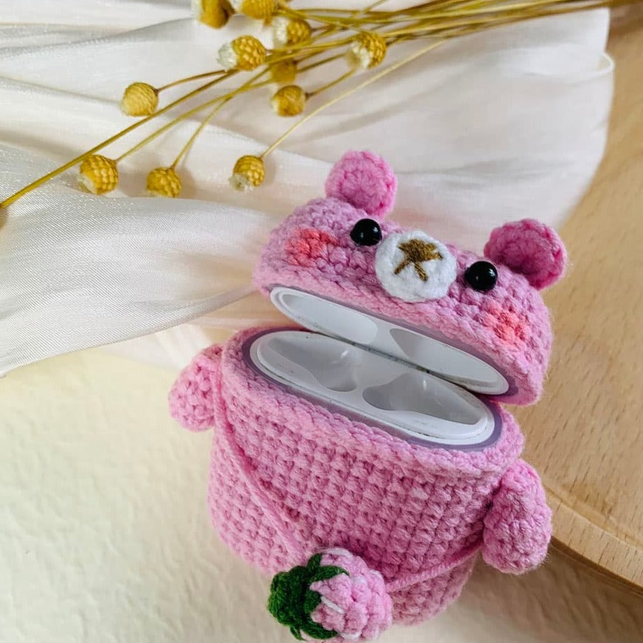 Crochet AirPods Pro Case Funny Pink AirPods Case