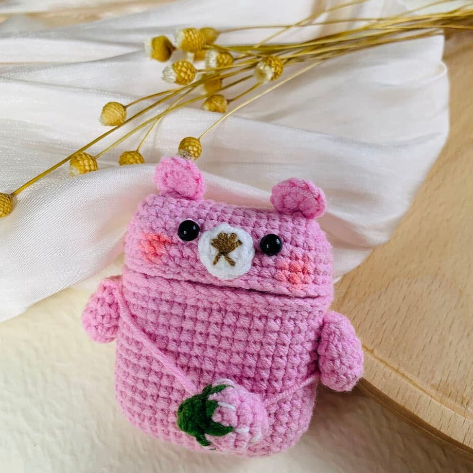 Crochet AirPods Pro Case Funny Pink AirPods Case