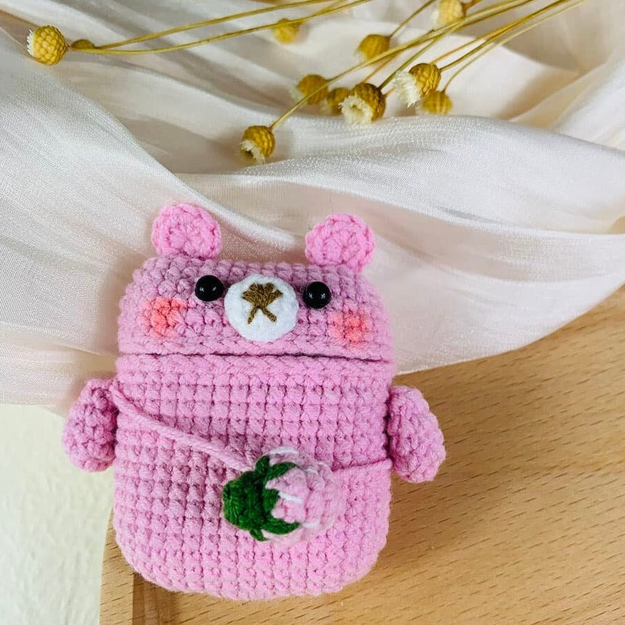 Crochet AirPods Pro Case Funny Pink AirPods Case