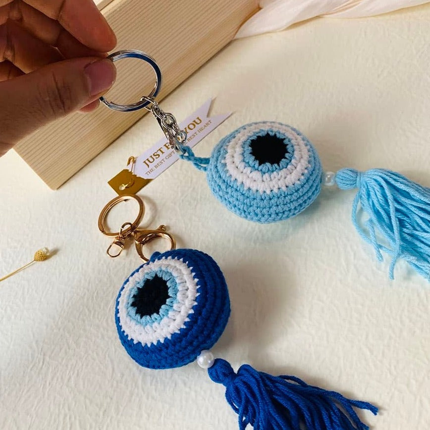 Crochet Keychain Evil Eye Keychain