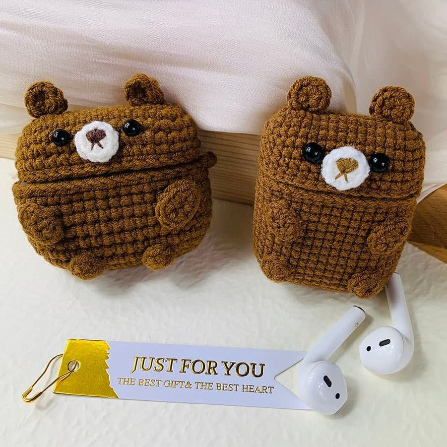 Just Brown Bear AirPods Case