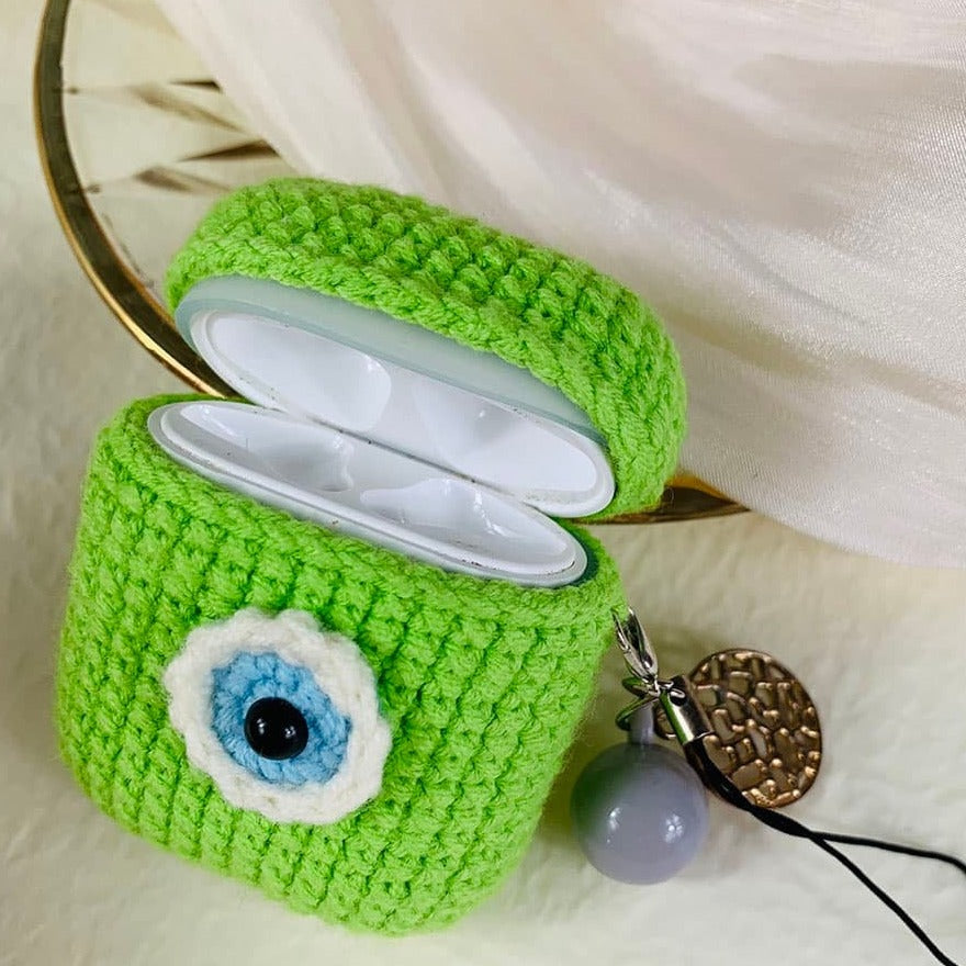 One-eyed Monster Crochet AirPods Case