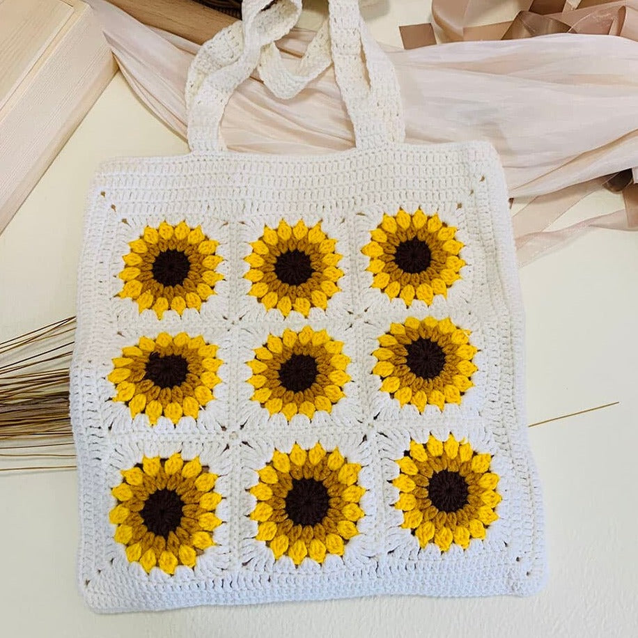 Handmade Sunflower shoulder bags