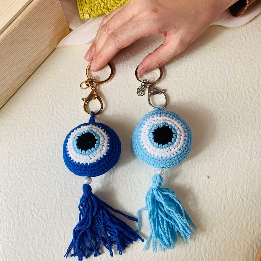 Crochet Keychain Evil Eye Keychain