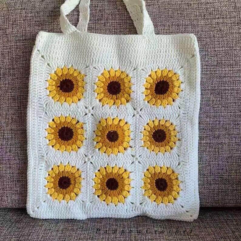 Handmade Sunflower shoulder bags